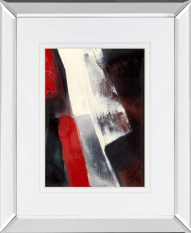 Classy Art Red Streak I by Sharon Gordon Mirrored Frame Wall Art-0