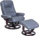 BarcaLounger® Jacque Marlene-Gray Pedestal Recliner and Ottoman-0