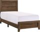 Crown Mark Millie Brown Cherry Twin Panel Bed-0