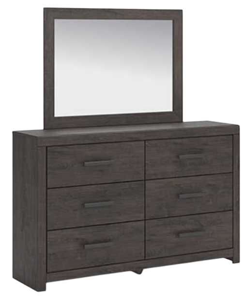 Prendonea Dresser and Mirror - Charcoal