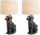 Crestview Collection Labrador 2-Piece Black Table Lamp Set-0