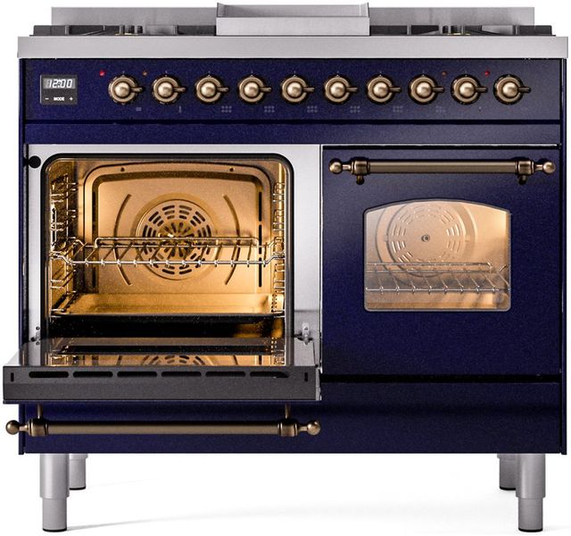 Ilve® Nostalgie II Series 40" Midnight Blue Pro Style Dual Fuel Range-2