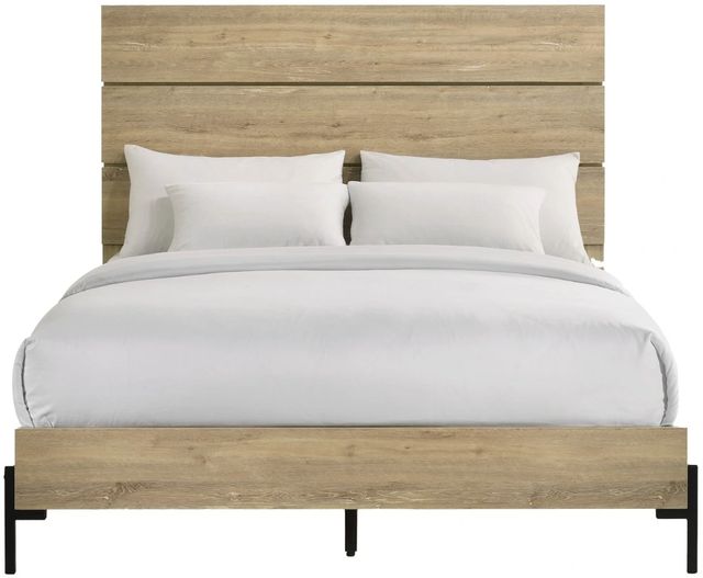 Intercon Newhall Vintage Oak Melamine Queen Panel Bed-2