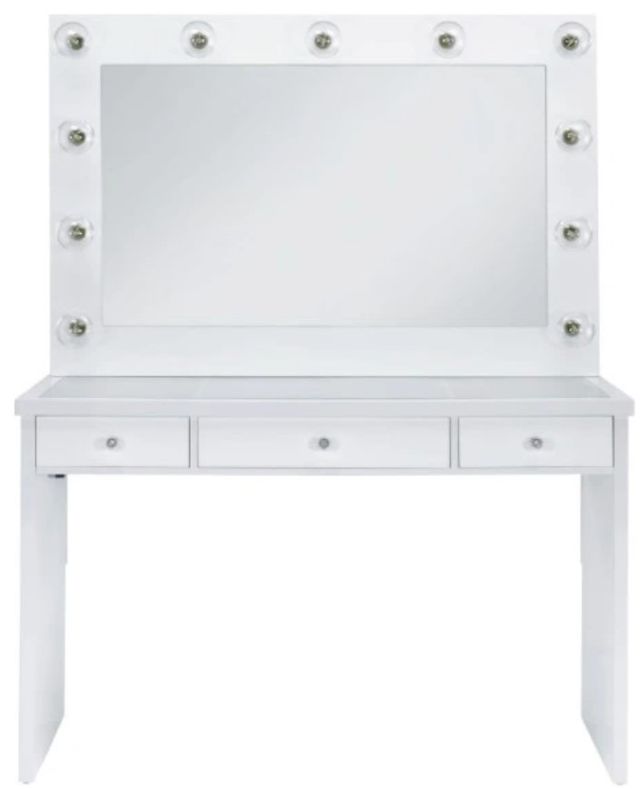 Elements International Ariana White Vanity Table-3