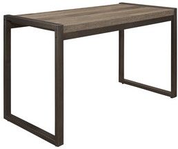 Mazin Furniture Douge Brown Youth Desk with Gunmetal Frame -1