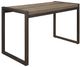 Mazin Furniture Douge Brown Youth Desk with Gunmetal Frame -1