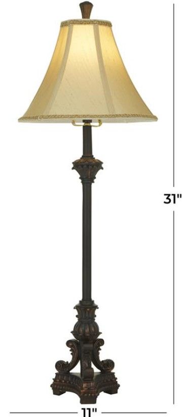 Deco Marche Bronze Polystone Buffet Lamp-2