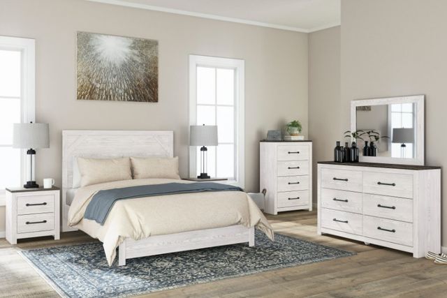 Signature Design by Ashley® Gerridan 3-Piece Gray/White Queen Panel Bed Set-4