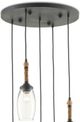 Currey & Company Hightider French Black Multi-Pendant Lighting-1