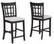 Crown Mark Hartwell Charcoal Black/White Dining Counter Stool-2