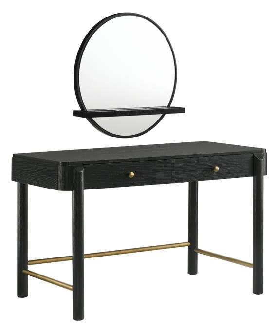 Coaster® Arini 2-Piece Black Vanity Set-0
