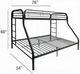 ACME Furniture Tritan Black Twin Over Full Youth Bunk Bed-2