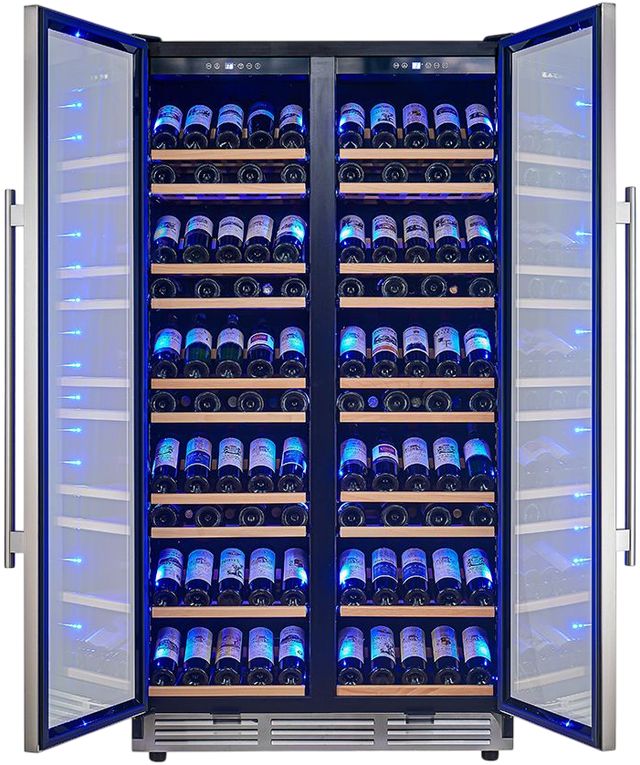 FORNO® Vernazza Series Alta Qualita 40" 25.07 Cu. Ft. Stainless Steel Built-In Wine Cooler-4
