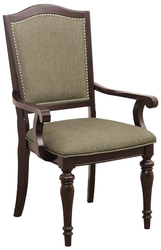 Homelegance® Marston Dark Cherry/Natural Dining Arm Chair-0