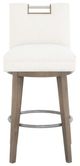Fairfield® Customizable Entree Dining Nickel Metal Pull Back Swivel Bar Stool-1