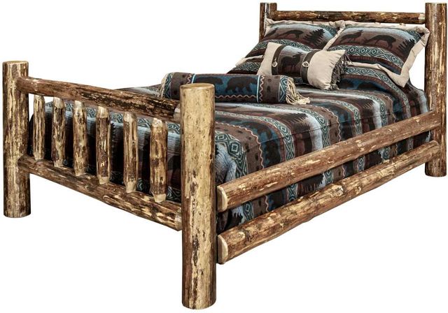 Montana Woodworks® Glacier Country Stain & Clear Lacquer Queen Bed-2