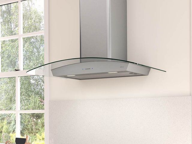 Zephyr Core Collection Ravenna 30" Stainless Steel with Clear Glass Wall Mounted Range Hood-4