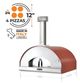 Fontana Forni Marinara 39" Red Pizza Oven -2
