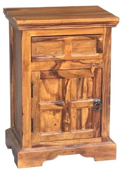 Jaipur Furniture Ganga Plus Brown Left Handle Bedside Cabinet-0