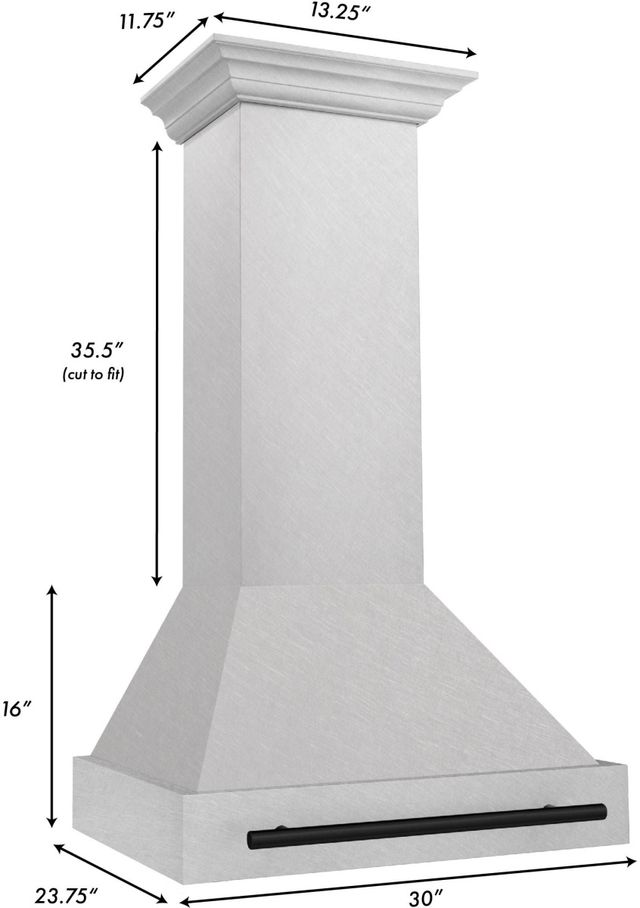 ZLINE Autograph Edition 30" Satin Stainless Steel Wall Mounted Range Hood-2