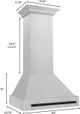ZLINE Autograph Edition 30" Satin Stainless Steel Wall Mounted Range Hood-2