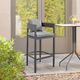 Armen Living Menorca Dark Gray Aluminum/Fabric Outdoor Counter Stool-1