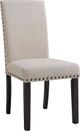 Elements International Greystone Marble Fabric Back Side Chair-0