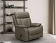 BarcaLounger® Mac Lynn Smokey Gray Leather Manual Swivel Glider Recliner-2