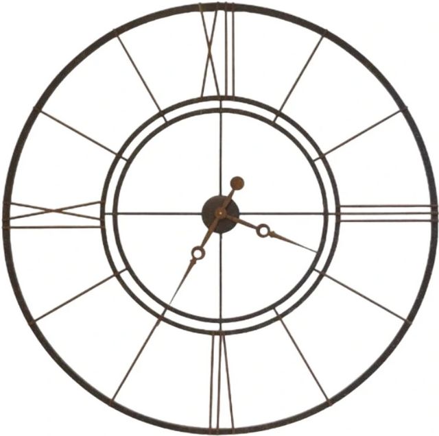 Horloge murale de Decor-Rest® Furniture LTD Roman - Noir rustique