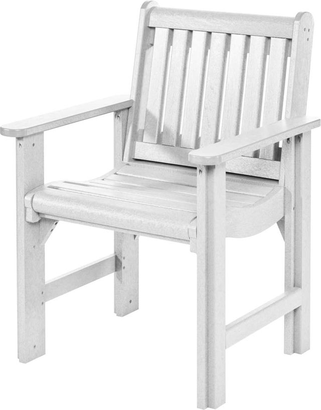 C.R. Plastic Generation Line White Dining Arm Chair-1
