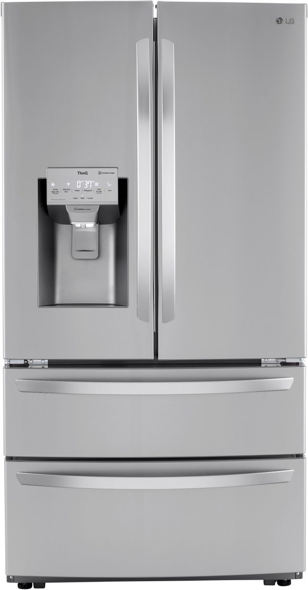 LG 36 in. 22.0 Cu. Ft. Print Proof Stainless Steel Counter Depth French Door Refrigerator-0