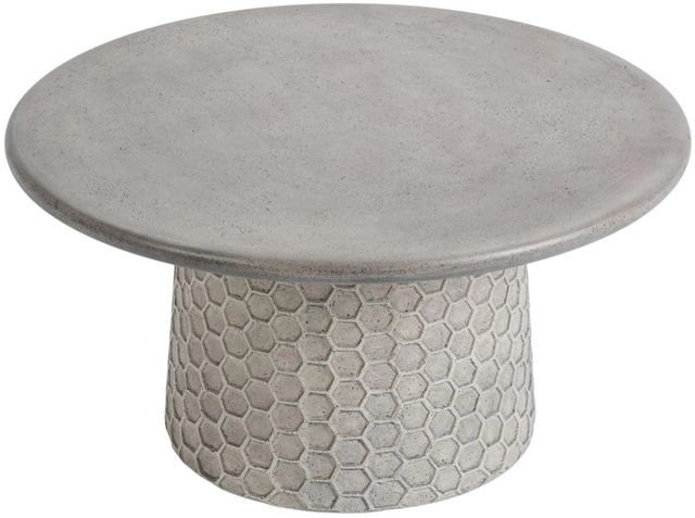 Classic Home Delaine Light Gray Concrete Outdoor Coffee Table-1