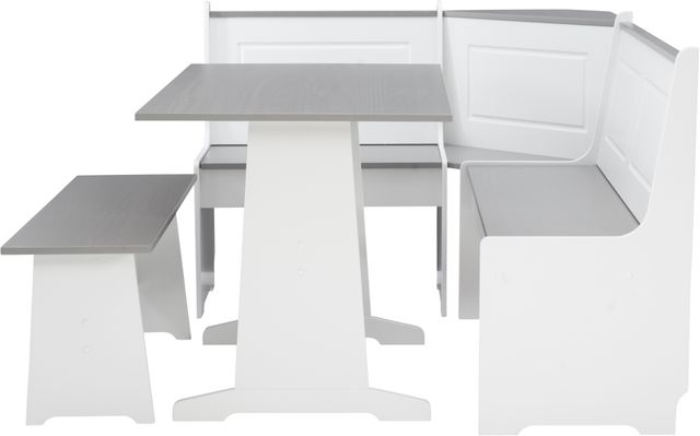 Linon Ardmore 5-Piece Gray/White Nook Set-2