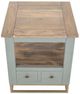 International Furniture Direct Timber Brown/Green End Table with Gold Base-4