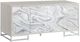 ACME Furniture Panos Chrome/White Console Cabinet-0