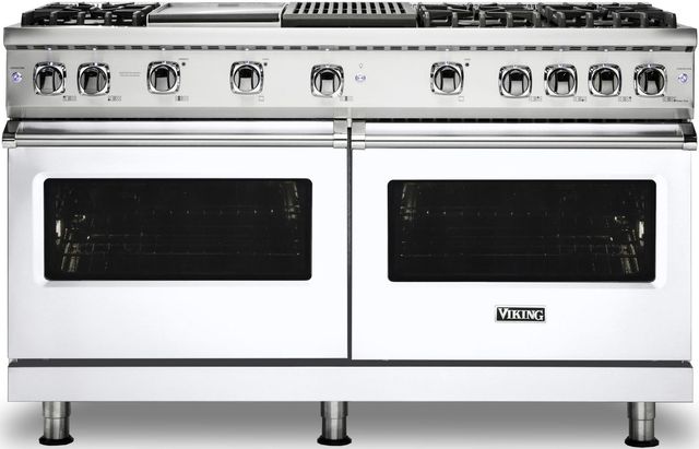Viking® Professional 5 Series 60" White Pro Style Liquid Propane Range-0