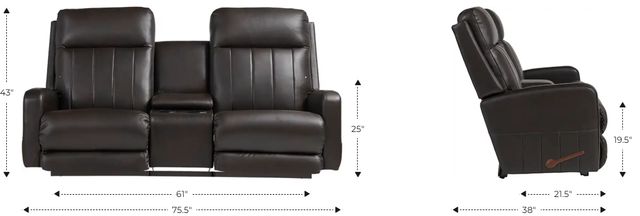 La-Z-Boy® Finley Bone Manual Wall Reclining Loveseat with Console-2