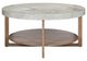 Liberty Furniture Danby Alabaster Cocktail Table with Nutmeg Base-3
