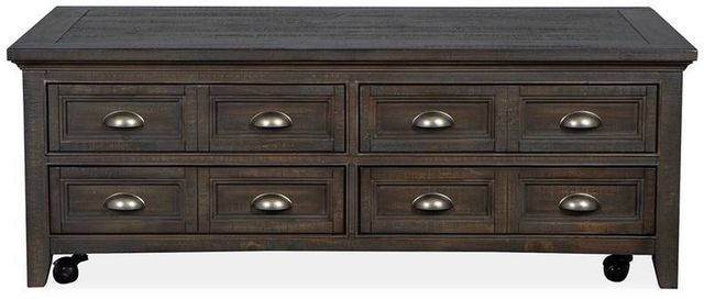 Magnussen Home® Westley Falls Graphite Lift Top Storage Cocktail Table with Casters-3