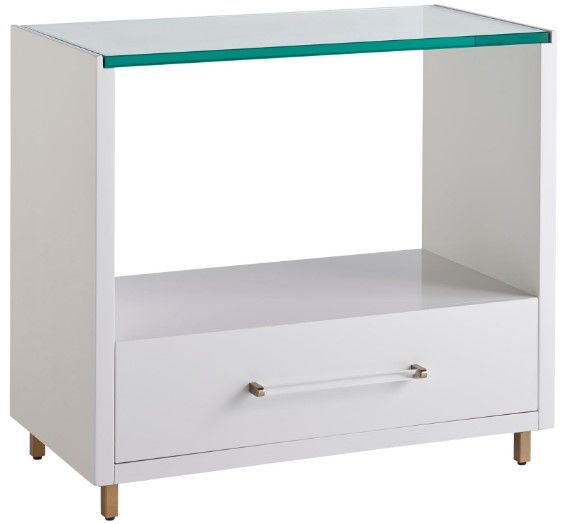 Universal Explore Home™ Love. Joy. Bliss.-Miranda Kerr Home Peony White Lacquer Nightstand-0
