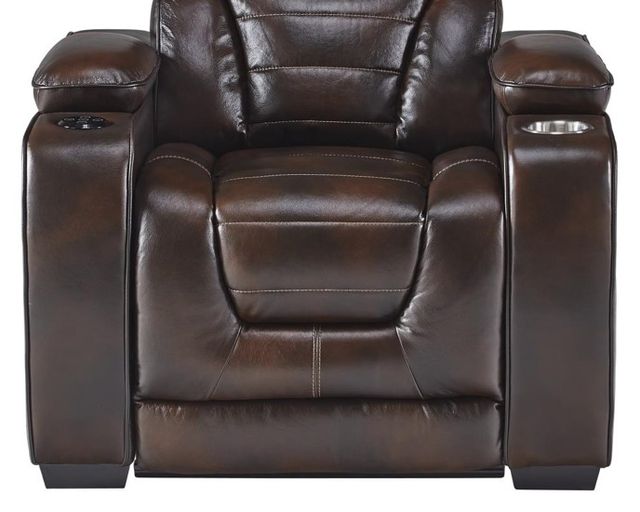 Corinthian Furniture Luke Brown Power Recliner with Power Headrest-3