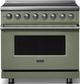 Viking® 5 Series 36" Eucalyptus Pro Style Induction Range with Polished Chrome Trim-0