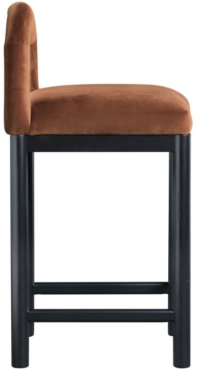 Meridian Furniture Conrad Black/Cognac Upholstered Counter Stool-2