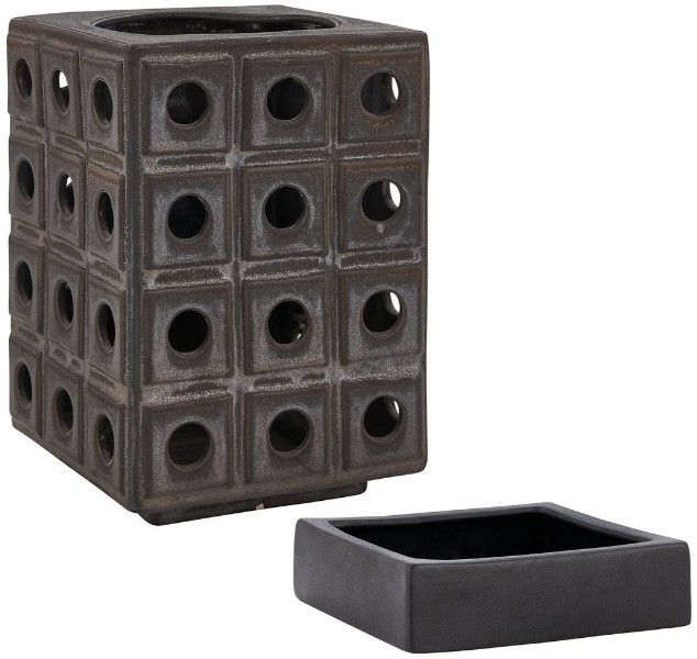 Uttermost® Lattice Brown Indoor-Outdoor Lantern Candleholder-3
