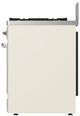 Ilve® Majestic III 30" Antique White Pro Style Dual Fuel Natural Gas Range with 5 Black Brass Burners and Chrome Trim-2