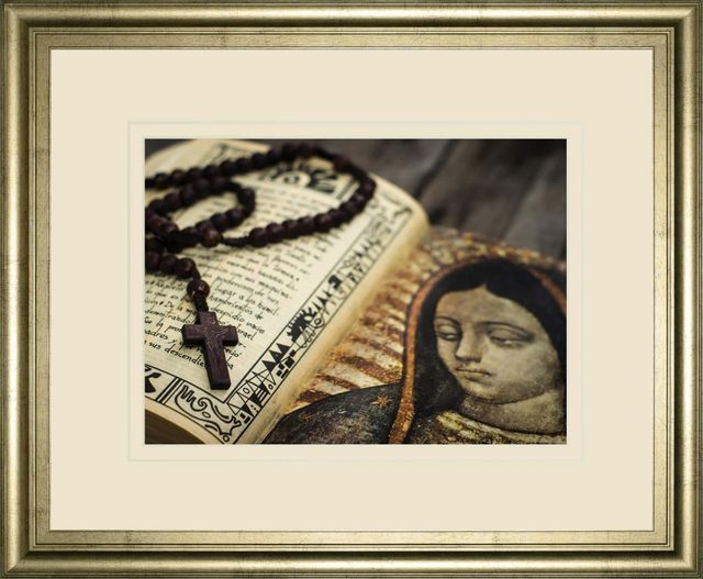 Classy Living Kbuntu Rosary in Bible 40"W Wall Art-0
