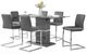 Mazin Furniture Shirelle Glass Top Counter Height Table with Glossy White/Rich Grey Base-3