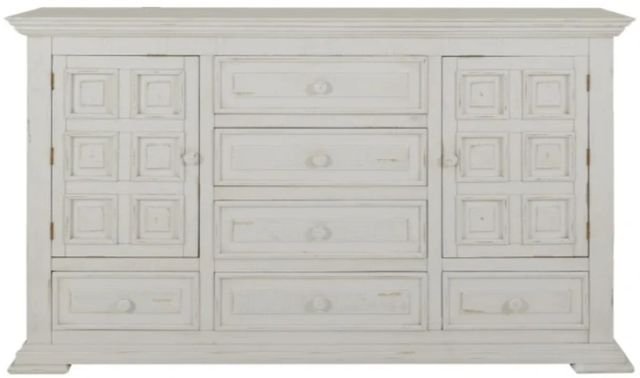 International Furniture Direct Terra Vintage White Dresser-2