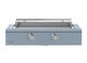 Caliber™ Rockwell Social 48" Bluestone Built-In Natural Gas Outdoor Griddle with Polished Chrome Hardware-0