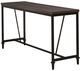 HH2 Home Trevino Walnut Bar Table with Copper Brown Metallic Base-0